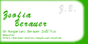 zsofia berauer business card